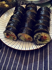 韩式虾卷紫菜包饭,正宗紫菜包饭