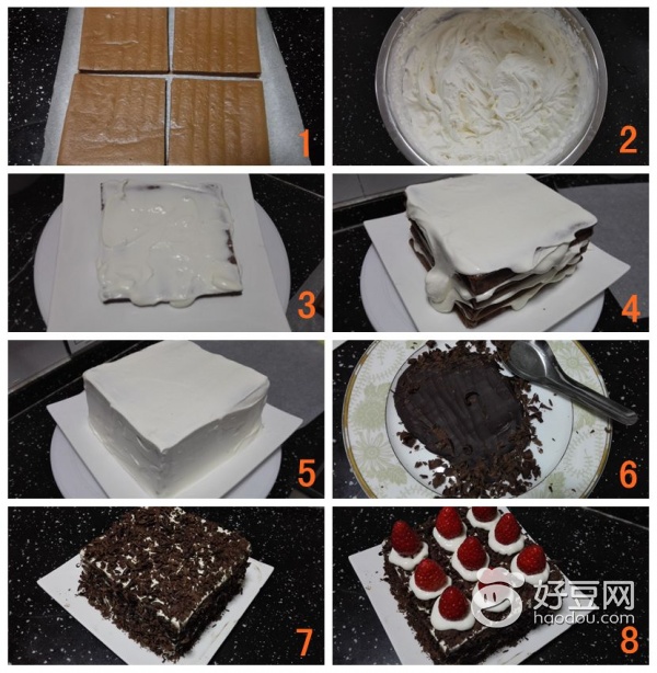 85度c樱桃黑森林蛋糕,黑森林樱桃蛋糕的做法