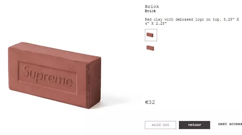 一块700多砖头一个上千的苹果，SUPREME颠覆你的价值观