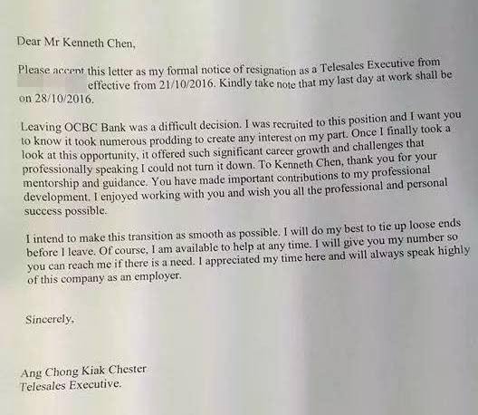 新加坡辞职信怎么写,在新加坡写了辞职信会怎么样