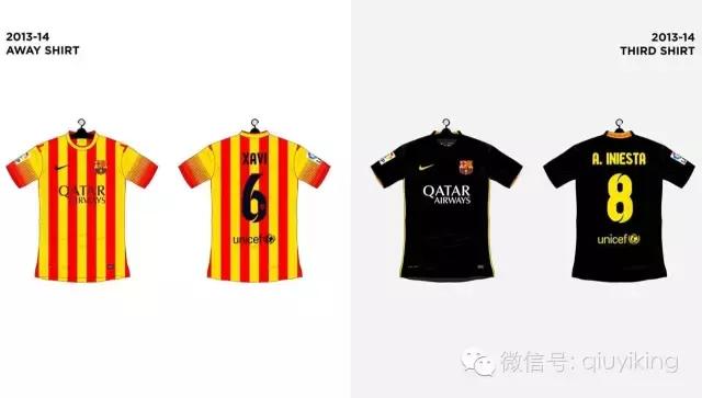 耐克巴萨2014,耐克球衣发展史