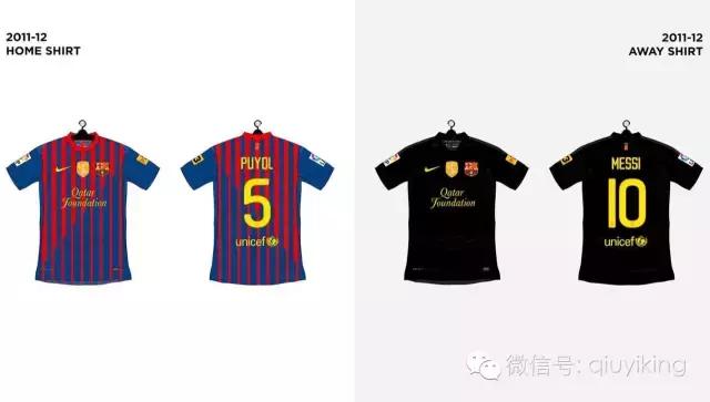 耐克巴萨2014,耐克球衣发展史