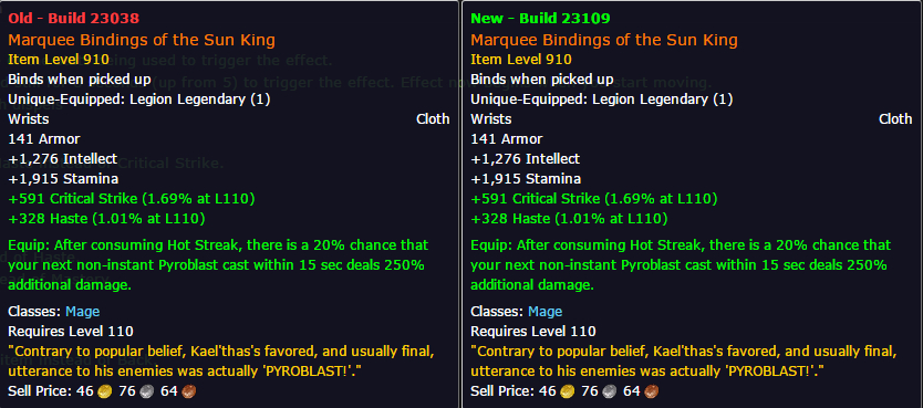 魔兽测试服:职业橙装补齐通用橙继续加强