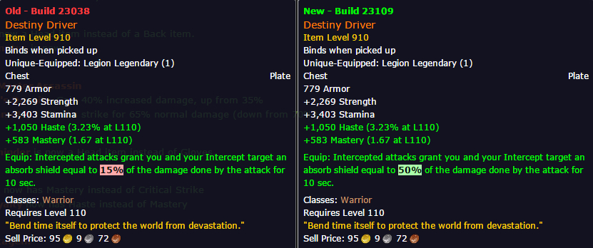 魔兽测试服:职业橙装补齐通用橙继续加强