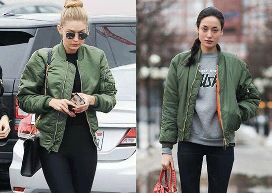 冬季绿夹克穿搭,绿色夹克秋冬穿搭