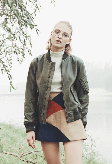 冬季绿夹克穿搭,绿色夹克秋冬穿搭