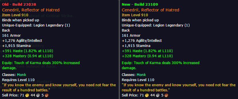 魔兽测试服:职业橙装补齐通用橙继续加强