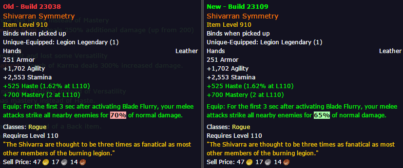 魔兽测试服:职业橙装补齐通用橙继续加强