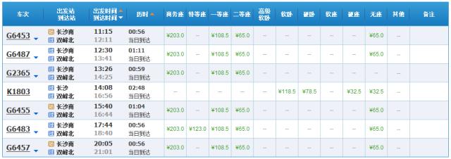 长沙至永州高铁火车时刻表,最新长沙至广州高铁时刻表