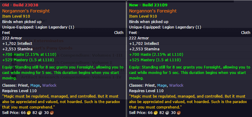 魔兽测试服:职业橙装补齐通用橙继续加强