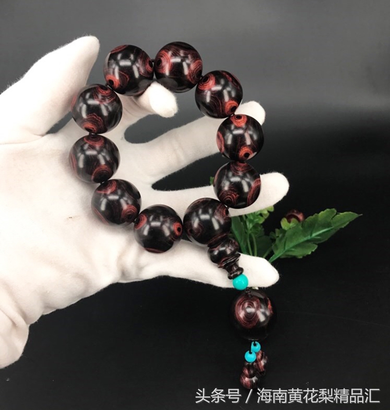 天价顶级海南黄花梨手串,国艺红越南黄花梨佛珠手串