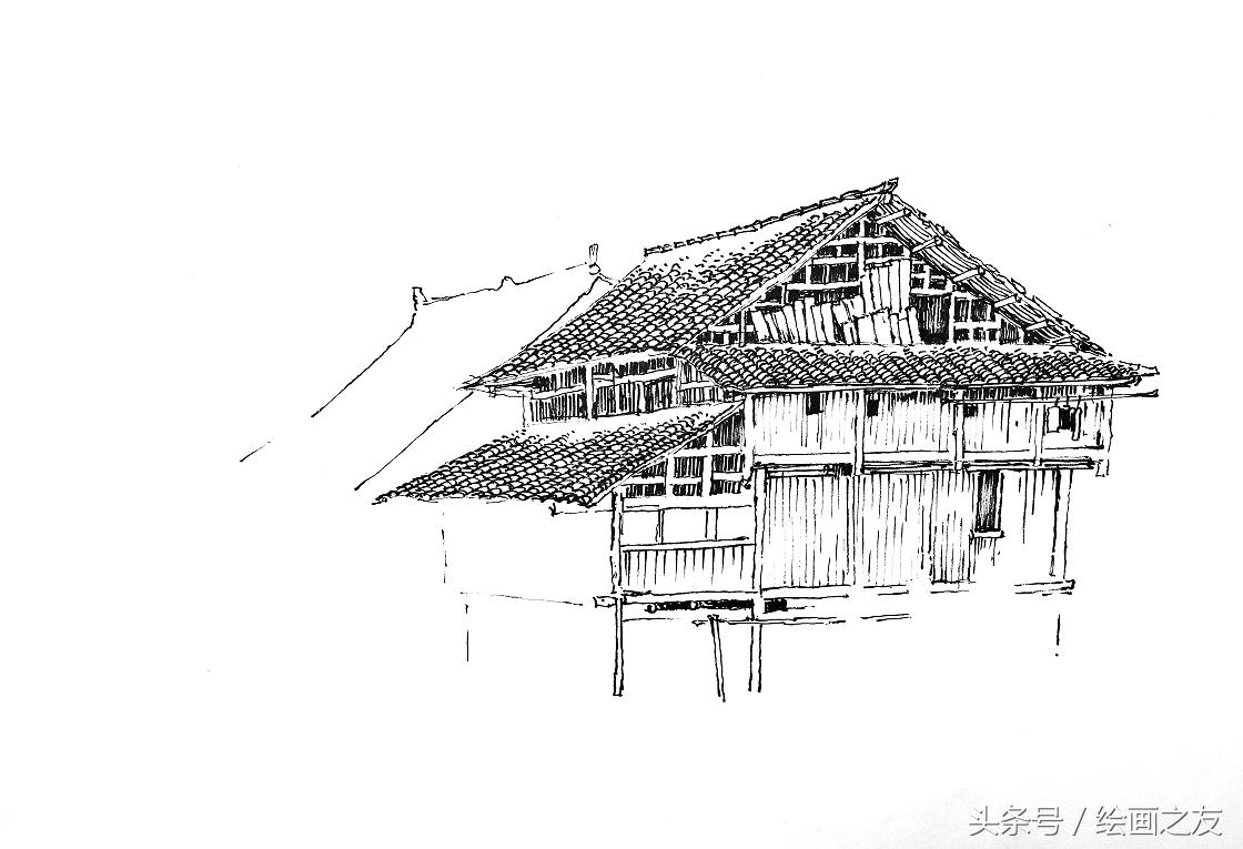 钢笔速写绘画技法教学,精选好课零基础钢笔风景速写入门