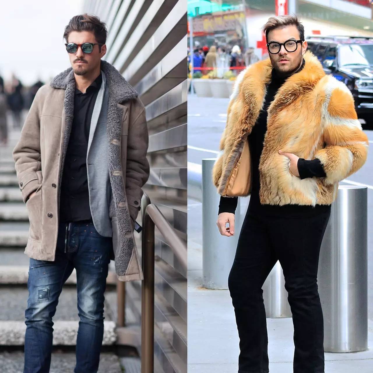 皮草羽绒搭配高级感冬天,皮草与羽绒的完美结合