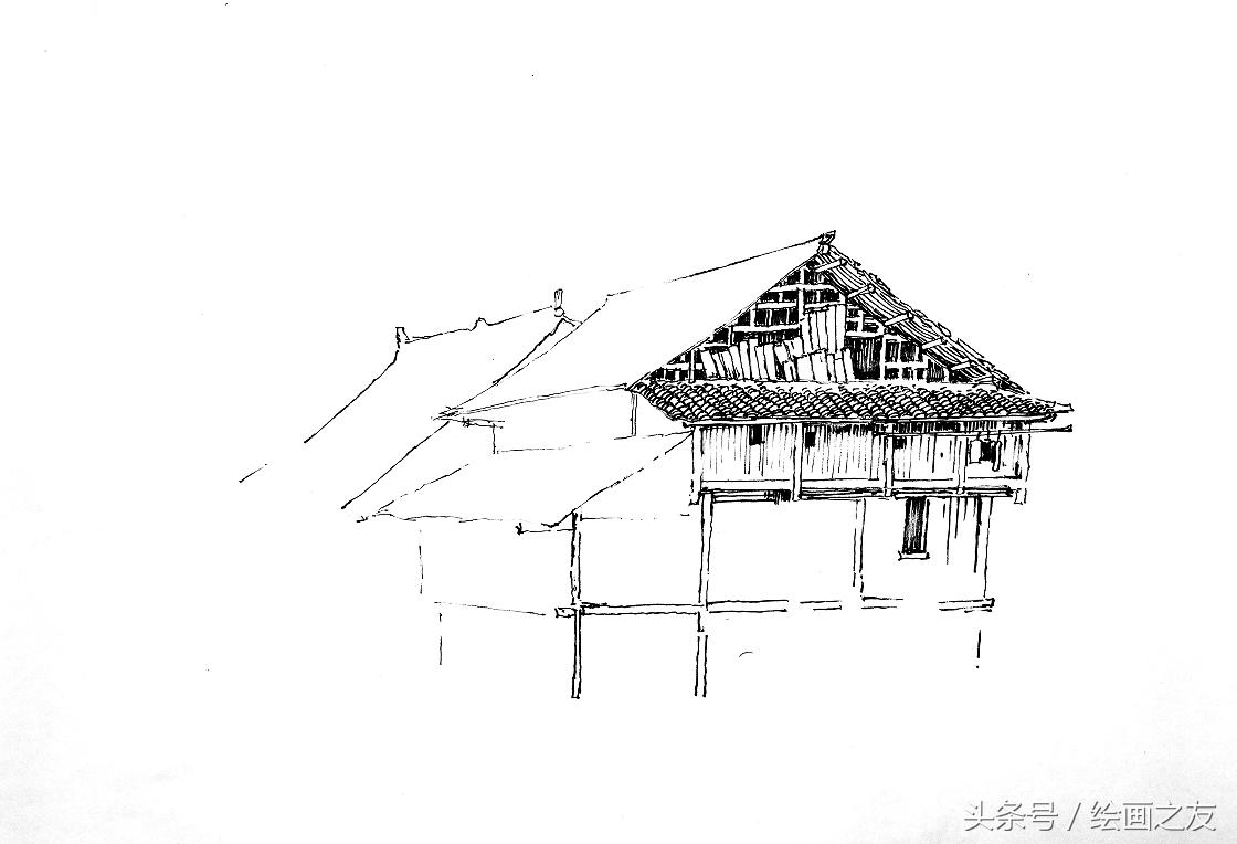 钢笔速写绘画技法教学,精选好课零基础钢笔风景速写入门