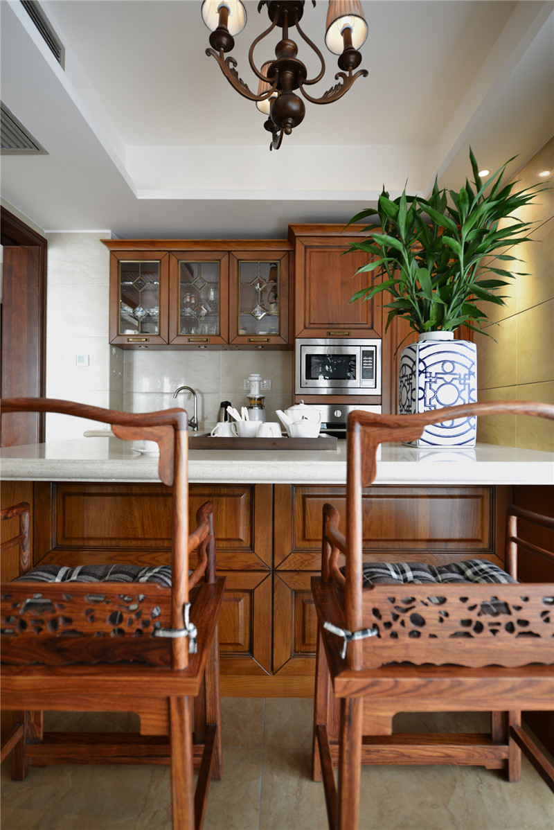 法式别墅红木装修,新中式装修红木家具别墅