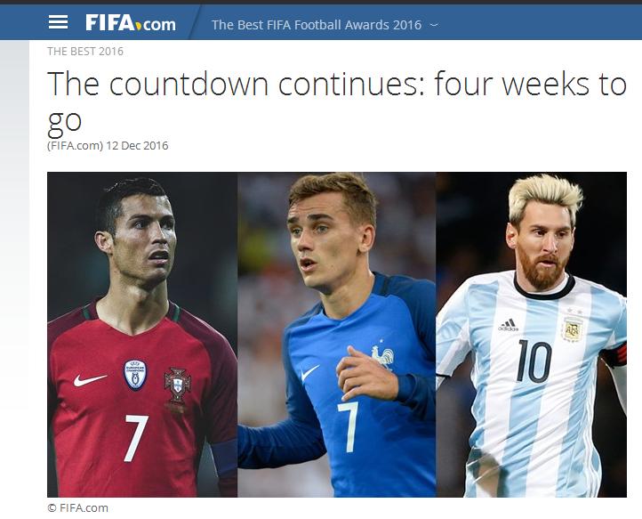 fifa公布世界足球先生,fifa足球先生2019