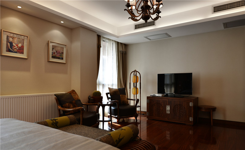 法式别墅红木装修,新中式装修红木家具别墅