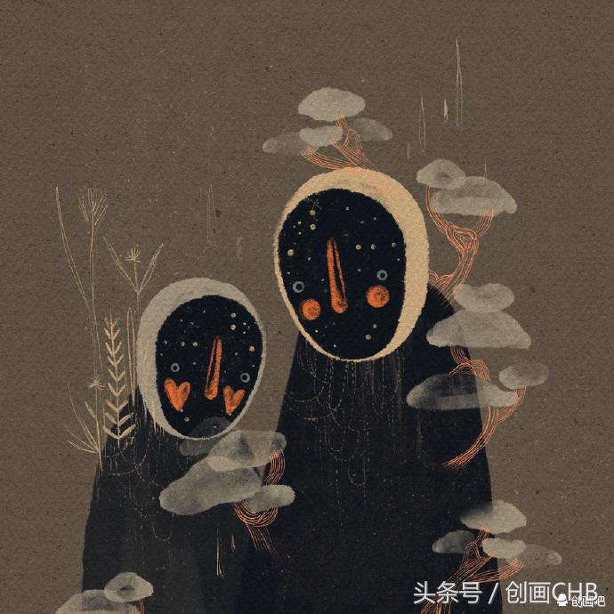 抽象插画艺术家,抽象的美育绘画作品