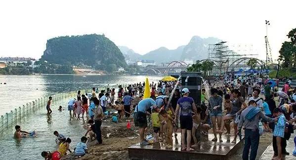 人工沙滩柳州,柳州金沙角人工海滩