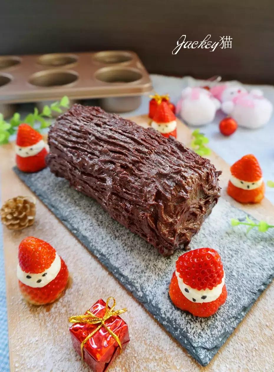 圣诞树桩蛋糕,圣诞节各种蛋糕做法