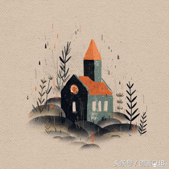 抽象插画艺术家,抽象的美育绘画作品