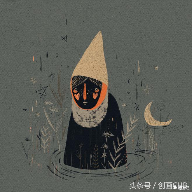 抽象插画艺术家,抽象的美育绘画作品