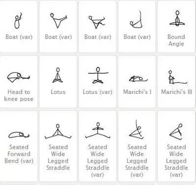 瑜伽小人体式画法教学,如何画瑜伽体式小人