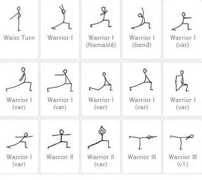 瑜伽小人体式画法教学,如何画瑜伽体式小人