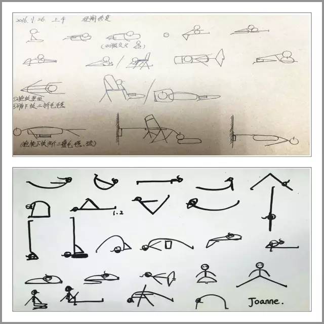 瑜伽小人体式画法教学,如何画瑜伽体式小人