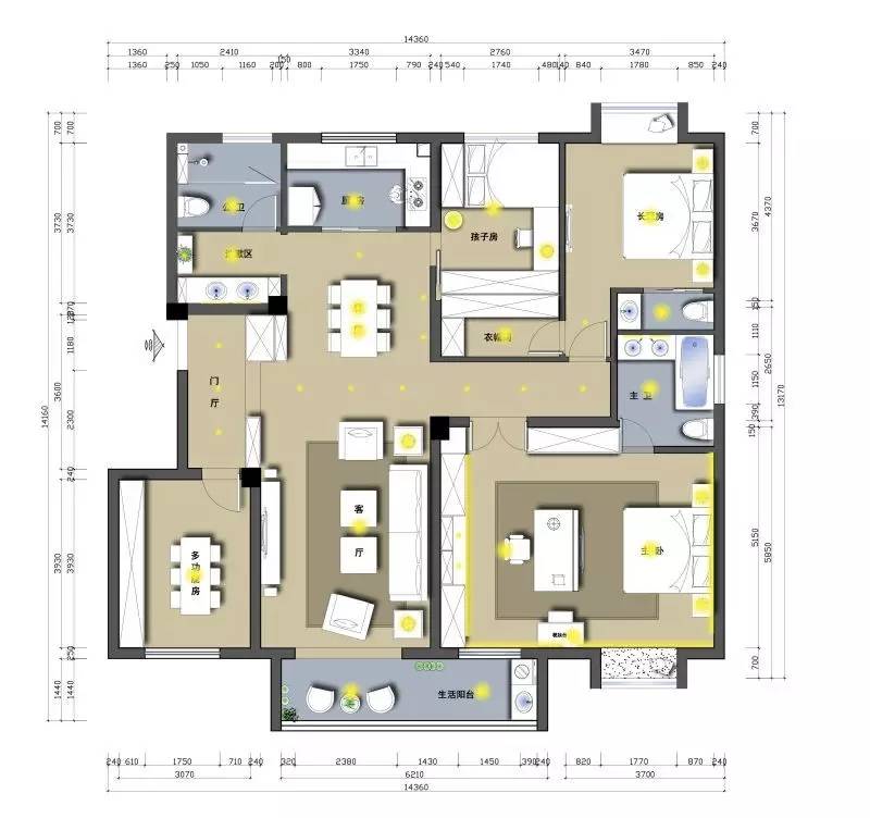 三室两厅一家五口三代人怎么住,三代同堂住什么房子最舒服