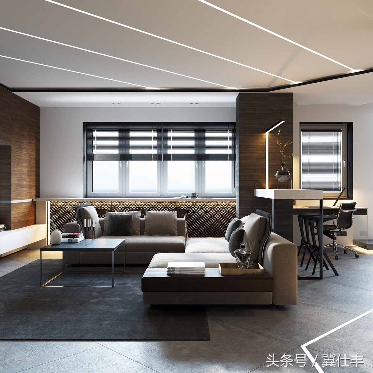 卧室悬浮床无主灯效果图,床可以折叠放到墙上吗