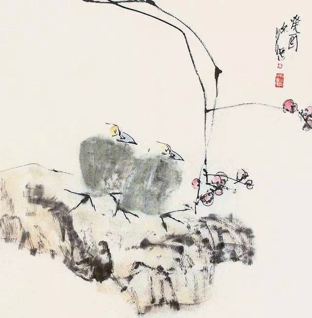 江文湛写意花鸟画荷花,江文湛花鸟画孔雀