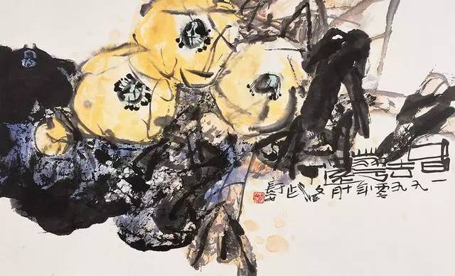 江文湛写意花鸟画荷花,江文湛花鸟画孔雀