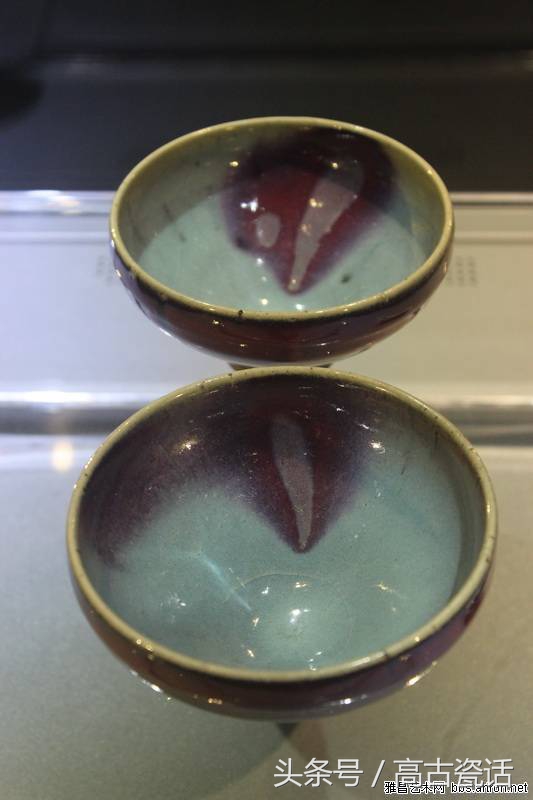 高古瓷钧窑,钧窑盖碗紫色价格