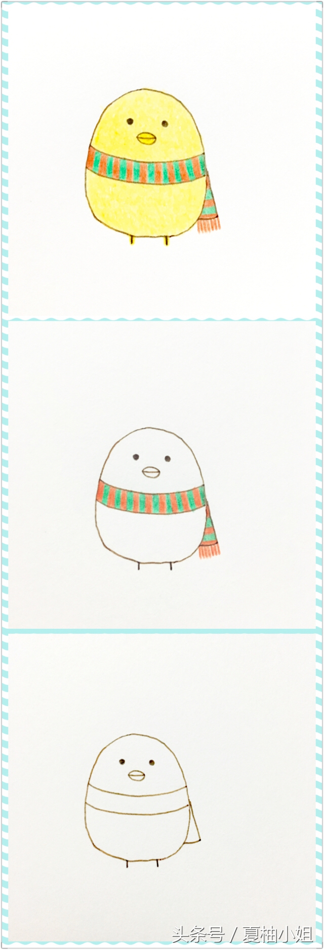 小鸡仔简笔画教程,小鸡仔简笔画