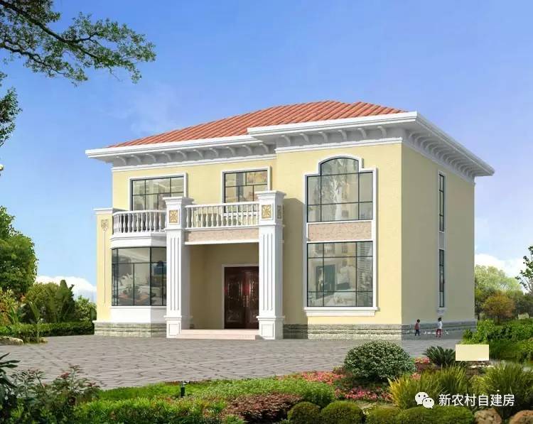 双拼二层兄弟共建房图纸20万以内,20万别墅砖混二层免费图纸