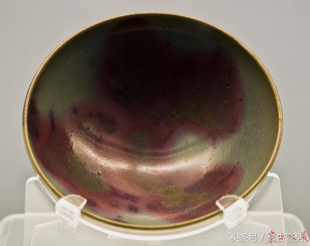 高古瓷钧窑,钧窑盖碗紫色价格