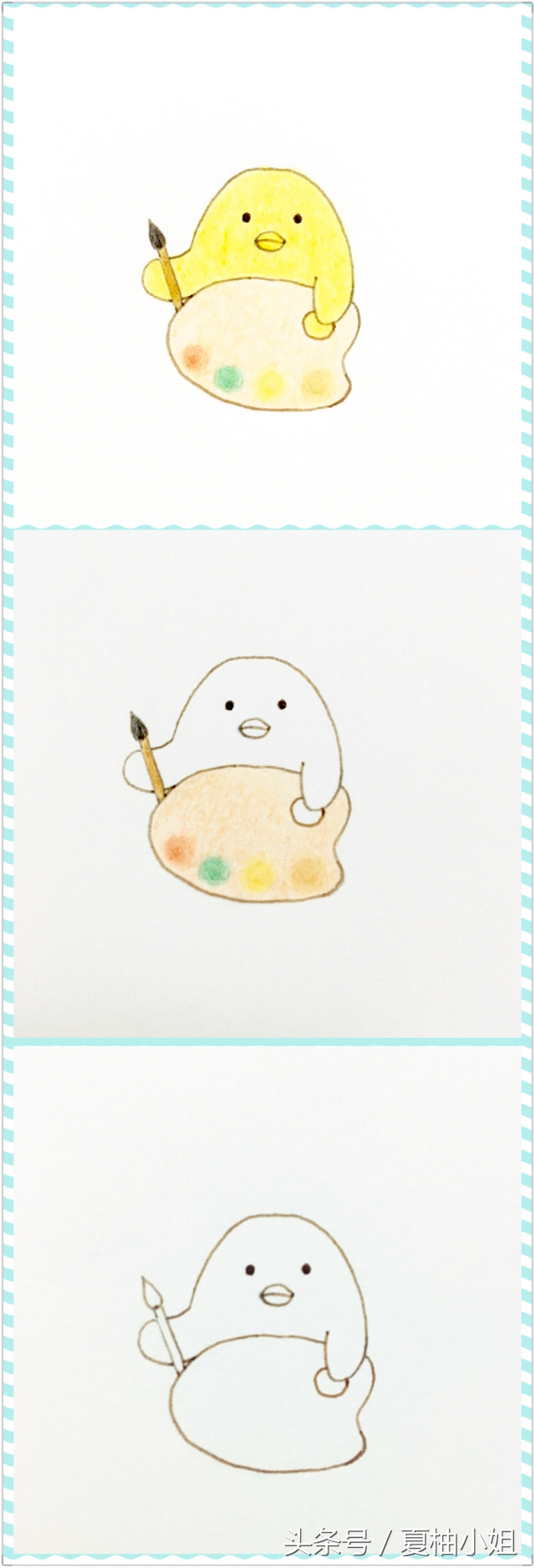 小鸡仔简笔画教程,小鸡仔简笔画