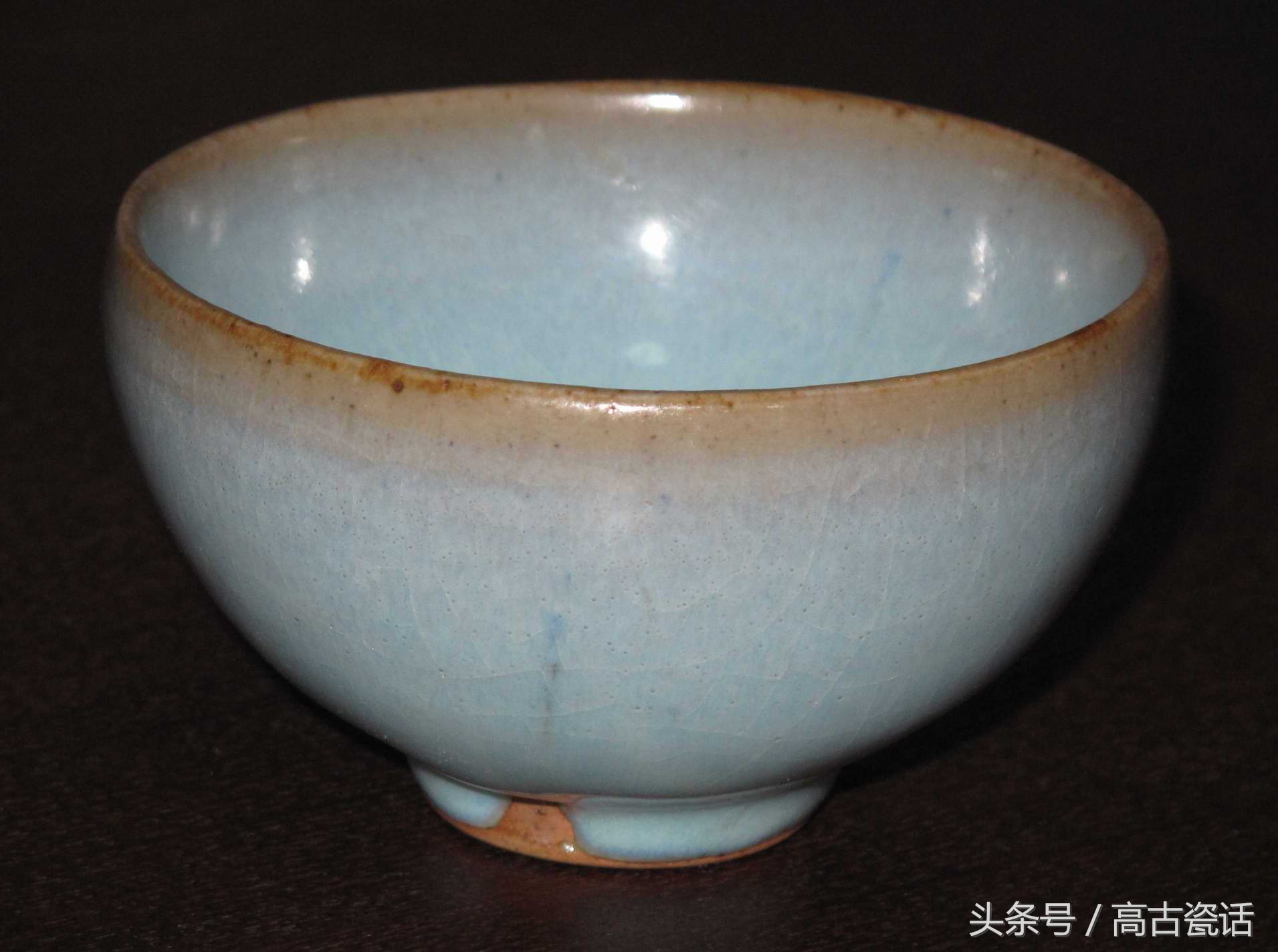 高古瓷钧窑,钧窑盖碗紫色价格