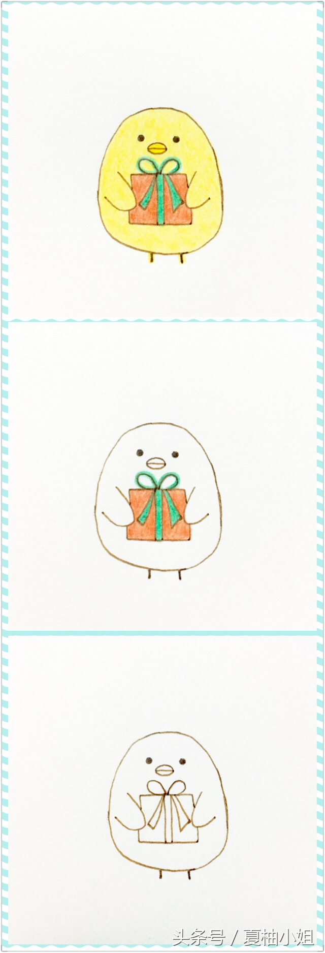 小鸡仔简笔画教程,小鸡仔简笔画