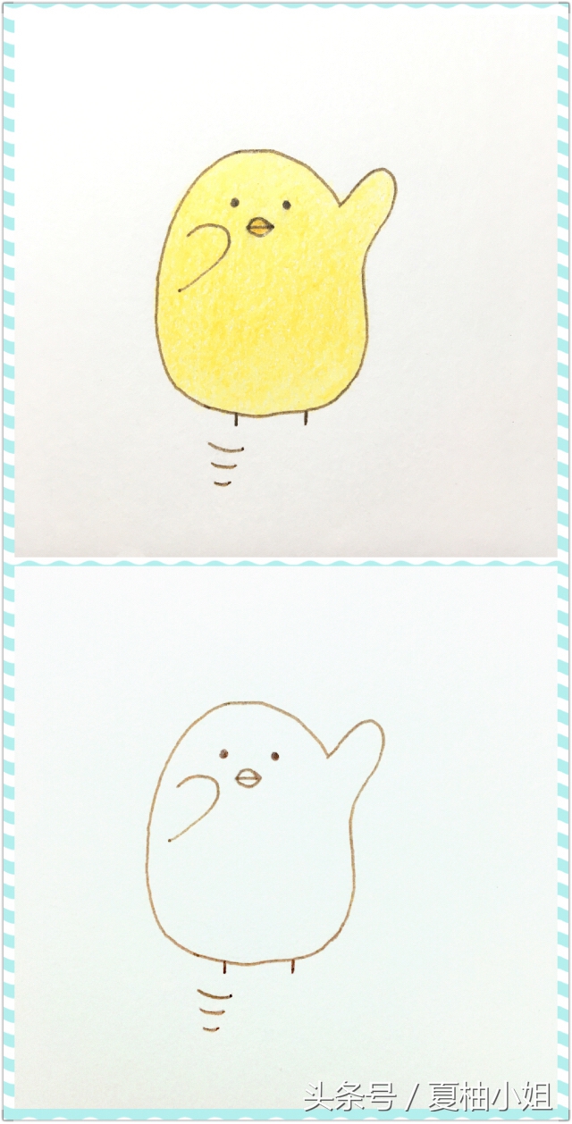 小鸡仔简笔画教程,小鸡仔简笔画
