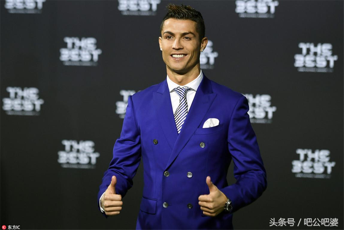 国际足联颁奖典礼c罗照片,2017国际足联颁奖典礼c罗与姆巴佩