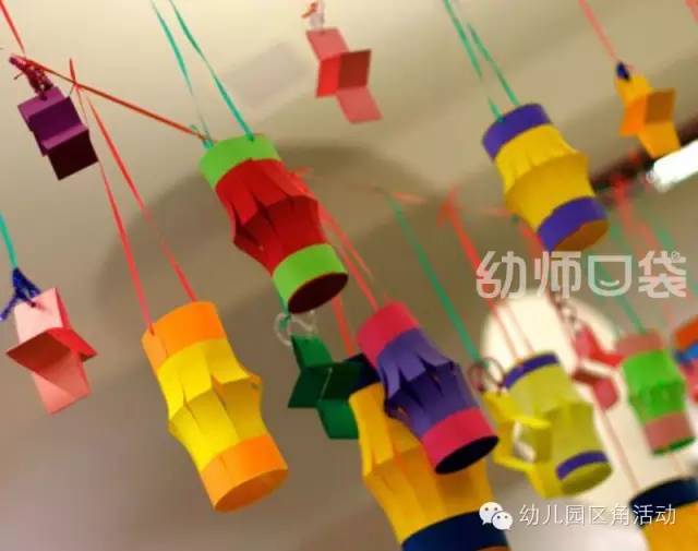 幼儿园新年灯笼布置场景,幼儿园环境布置创意挂饰