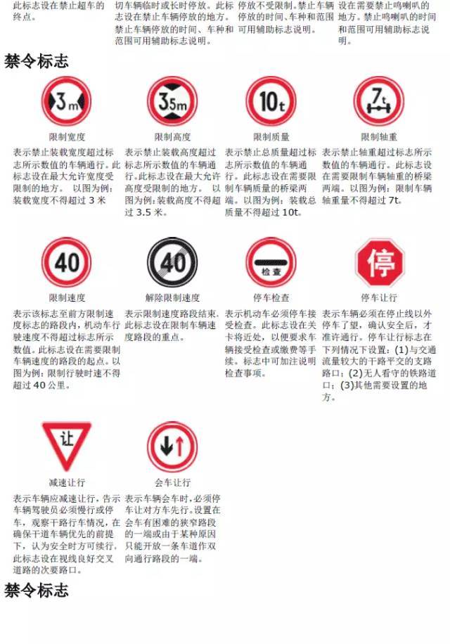 最全的交通标志交警手势图,交通标志标线及交警手势
