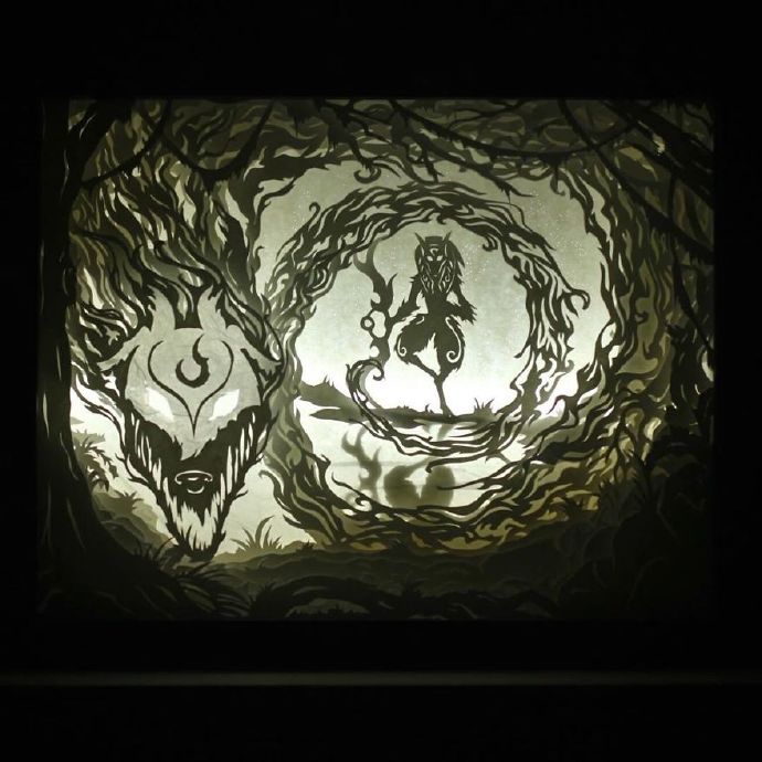 纸艺立体作品,完美世界绘画版