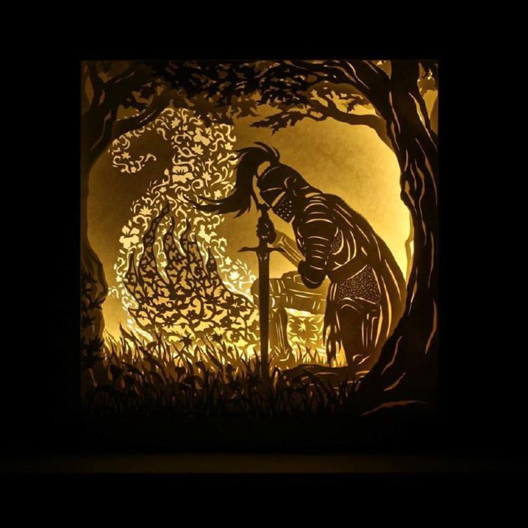 纸艺立体作品,完美世界绘画版