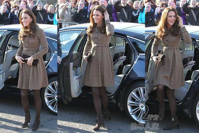 凯特王妃白配金礼服裙,凯特王妃西装裙穿搭