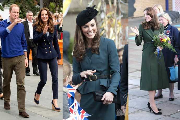 凯特王妃白配金礼服裙,凯特王妃西装裙穿搭