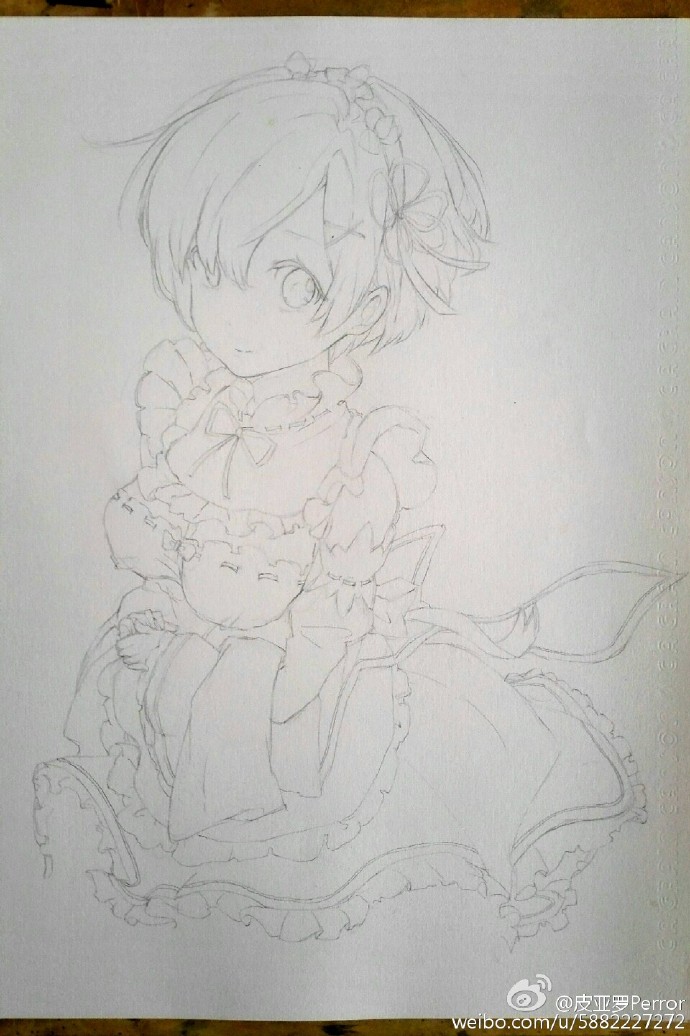 动漫手绘蕾姆教程,手绘教程二次元正脸蕾姆