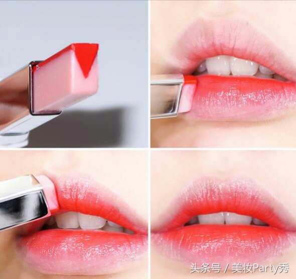兰芝v型双色唇膏真人试色,兰芝双色唇膏11号色怎么涂